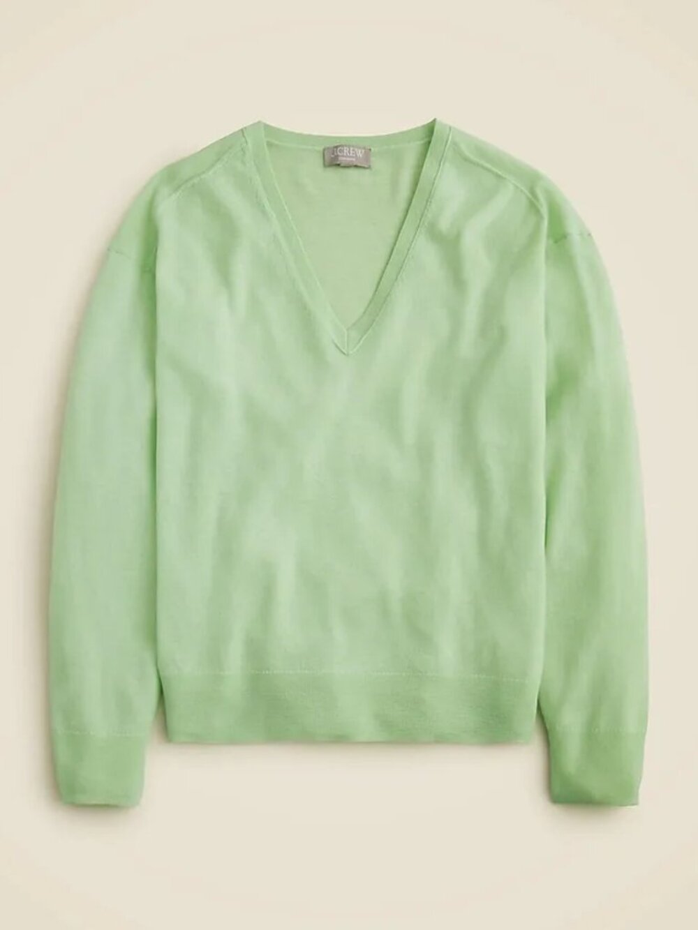 J. Crew NWOT Crisp Mint 100% cashmere featherweight Sweater (Sold Out online)